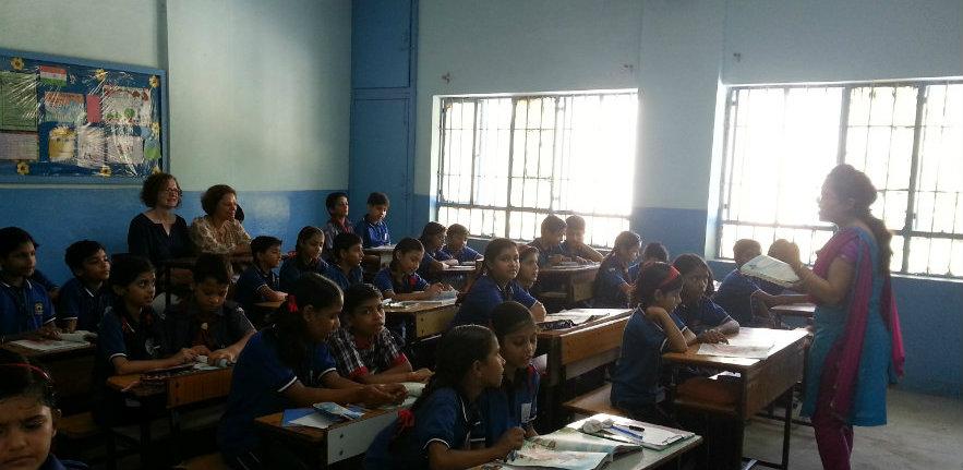 school visit, in lesson, classroom, urban school, learning